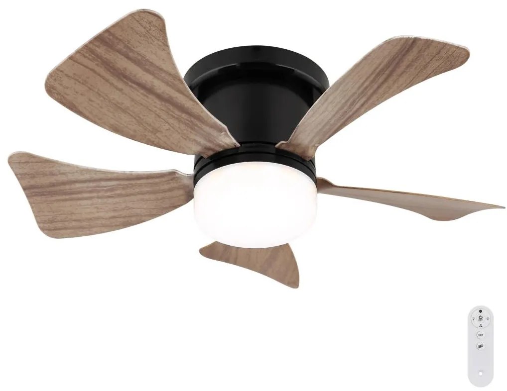 Globo 03609H - Ventilatore da soffitto LED dimmerabile HINES LED/10W/230V + telecomando marrone