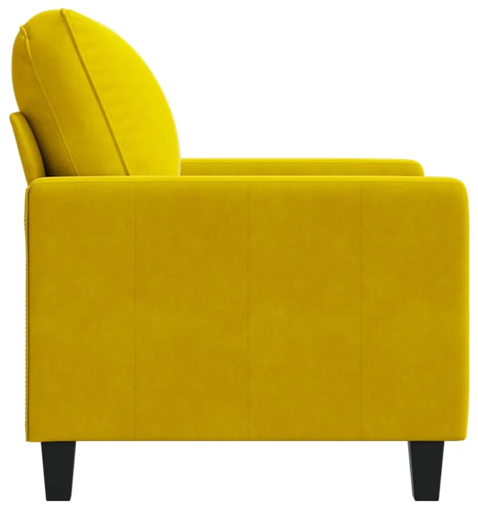 Poltrona giallo 60 cm velluto