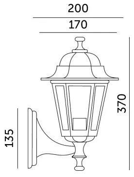 Applique da esterno 1xE27/60W/230V IP44 bianco