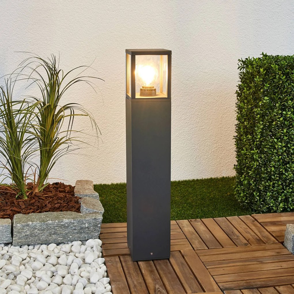 Lampioncino da giardino Klemens Lucande, Nero, Alluminio, Moderno, Lampada da esterni