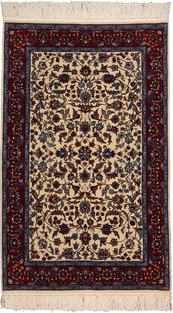 Isfahan Tappeto 90 x 150 Beige (Cina) Annodato A Mano