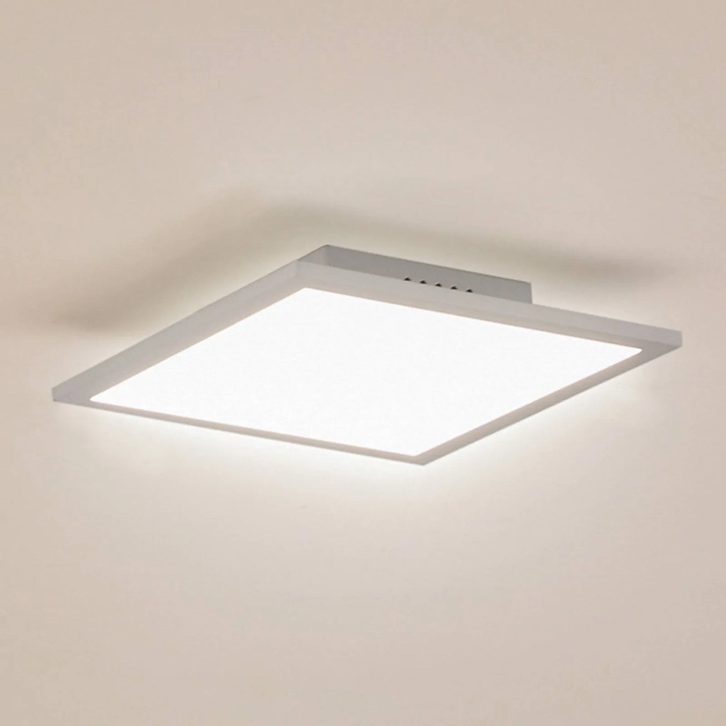 Pannello LED Lindby Enhife, bianco, 30 x 30 cm, metallo, 4.000 K