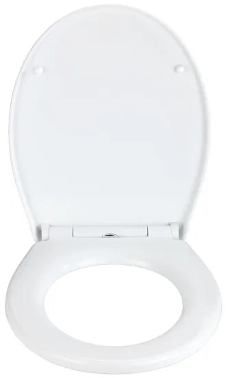 WENKO 24516100-WC sedile WC portata 300/350 kg 37x44,5 cm bianco/argento