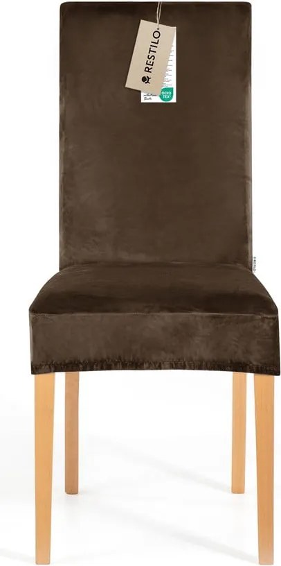 Coprisedia marrone con rivestimento elastico per sedie 48 cm Sento – Restilo