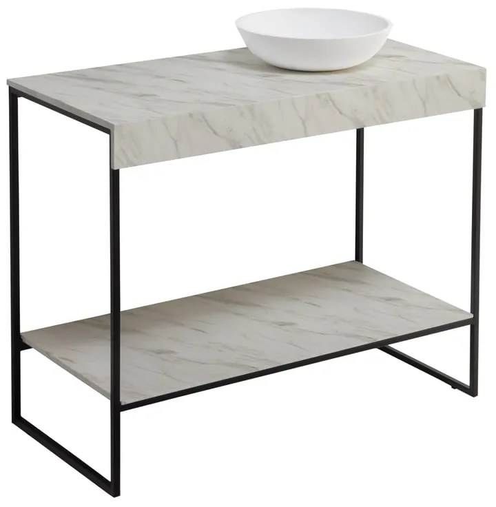 Mobile da bagno sotto lavabo Alec bianco L 120 x H 113 x P 48.5 cm, lavabo non incluso