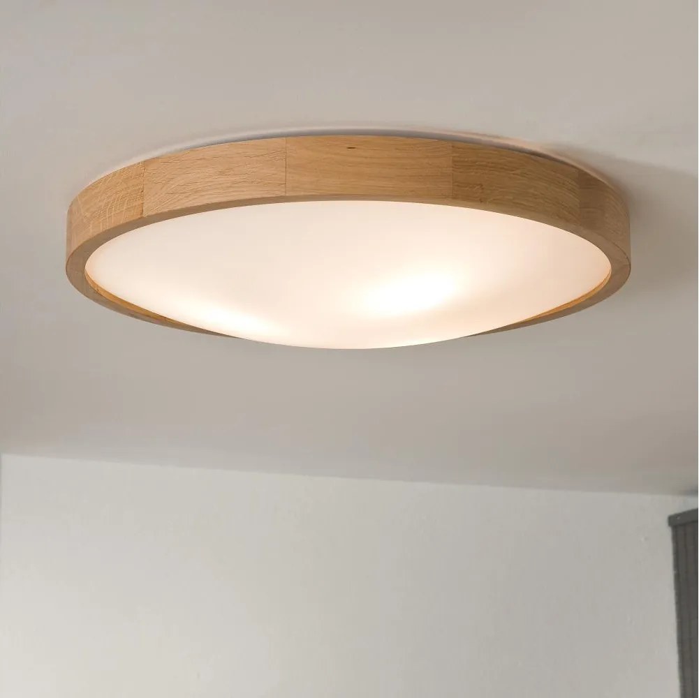 Brilagi-LED Plafoniera dimmerabile CARVALHO SLIM 3xE27/15W/230V Wi-Fi rovere Ø47 cm
