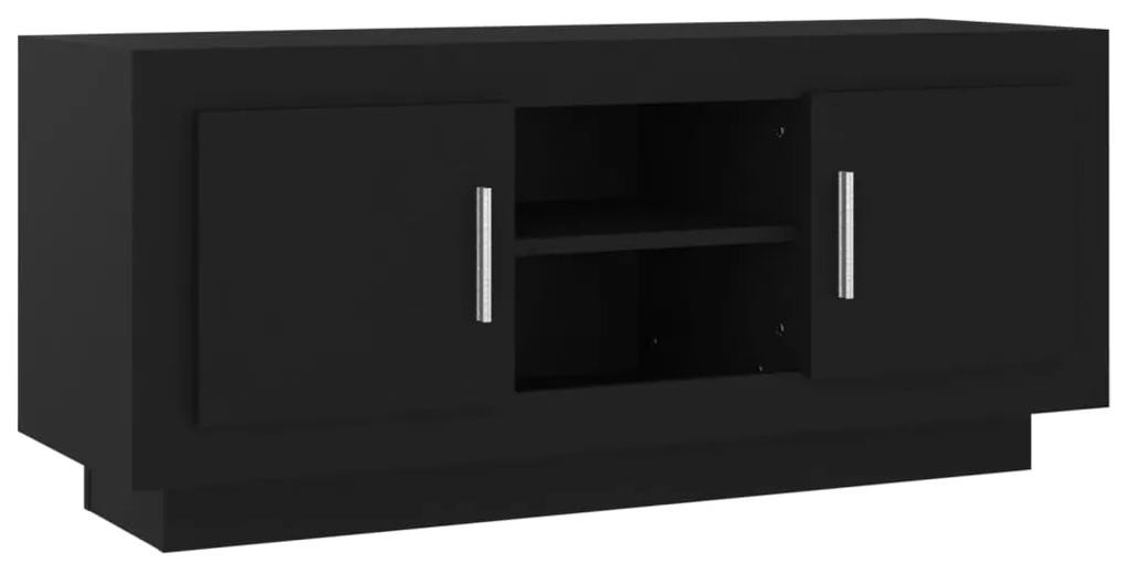 Mobile Porta TV Nero 102x35x45 cm in Legno Multistrato