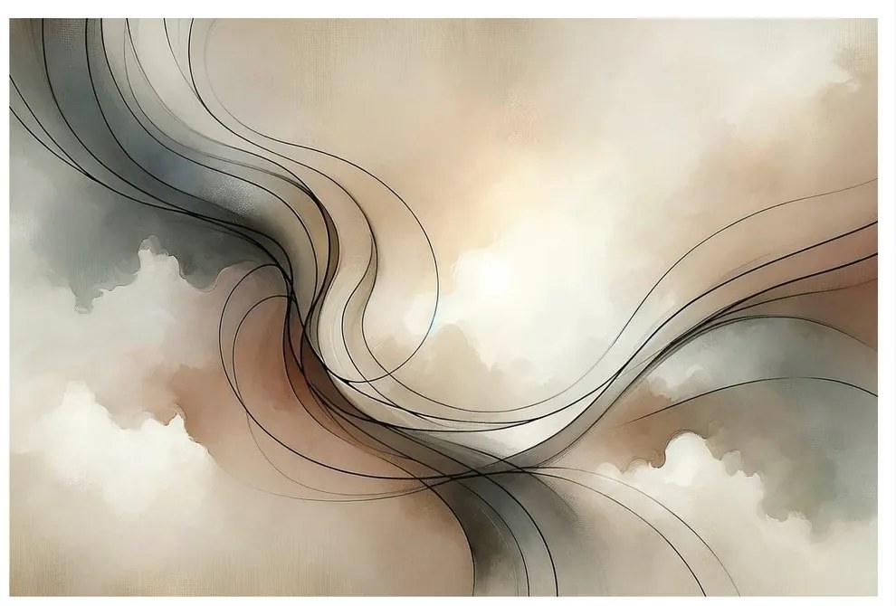 Quadro su tela – Linee delicate nello spazio