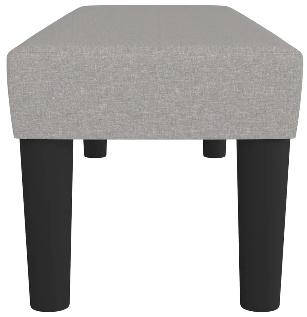Panca grigio chiaro 100x30x30 cm in tessuto