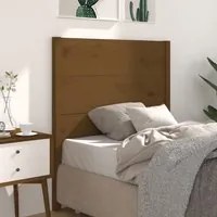 Testiera per Letto Miele 106x4x100 cm in Legno Massello di Pino 818708