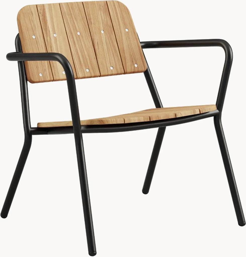 Sedia con braccioli da giardino in legno di teak Kirra