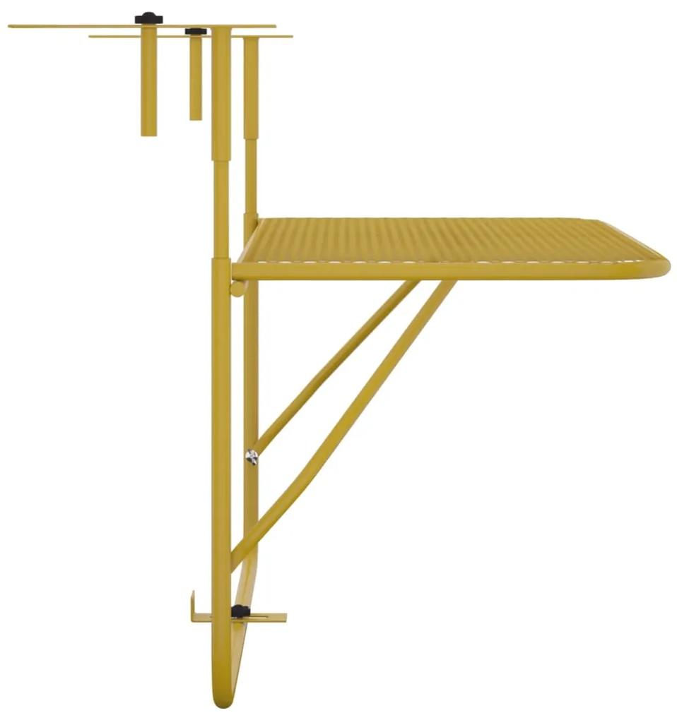 Tavolo da balcone oro 60x40 cm in acciaio