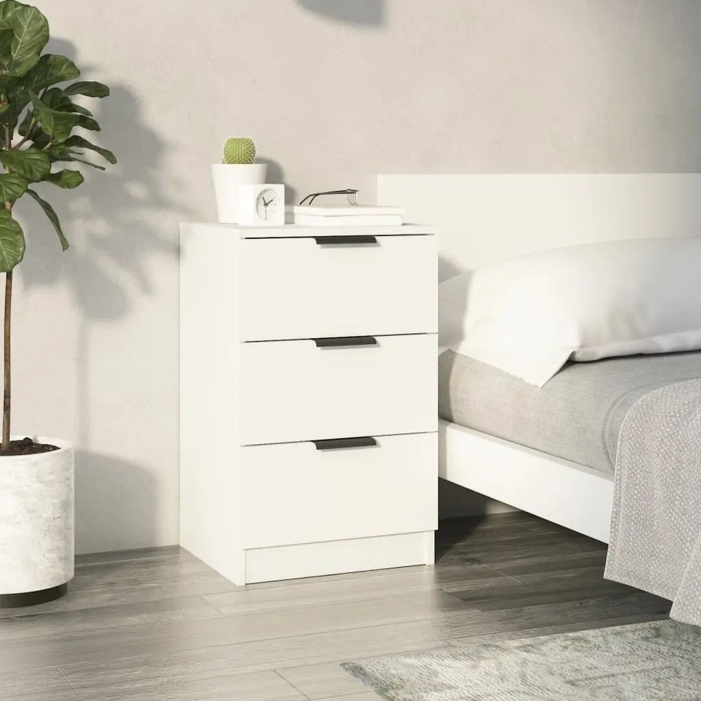 Comodino Bianco 40x36x65 Cm /