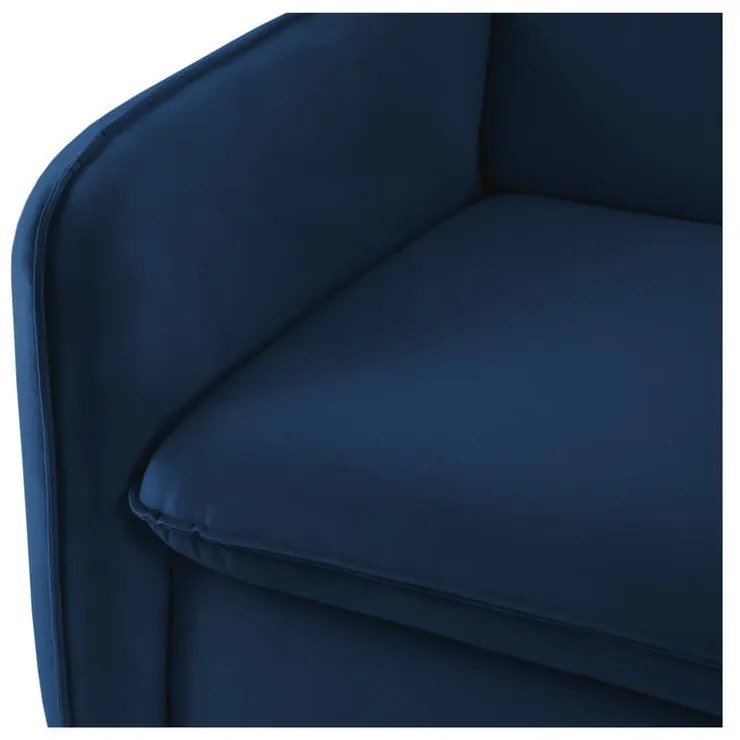 Divano letto in velluto blu scuro 214 cm Vienna - Cosmopolitan Design