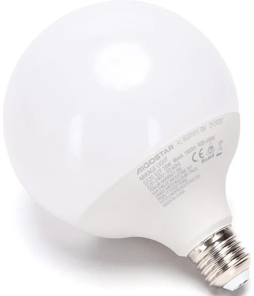 Lampadina LED RGBW dimmerabile MESH G120 E27/18W/230V 6500K + DO - Aigostar