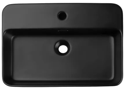 COMAD TRUST 2 BLACK (E-6282) - Lavabo da appoggio TRUST 55x38 cm nero opaco