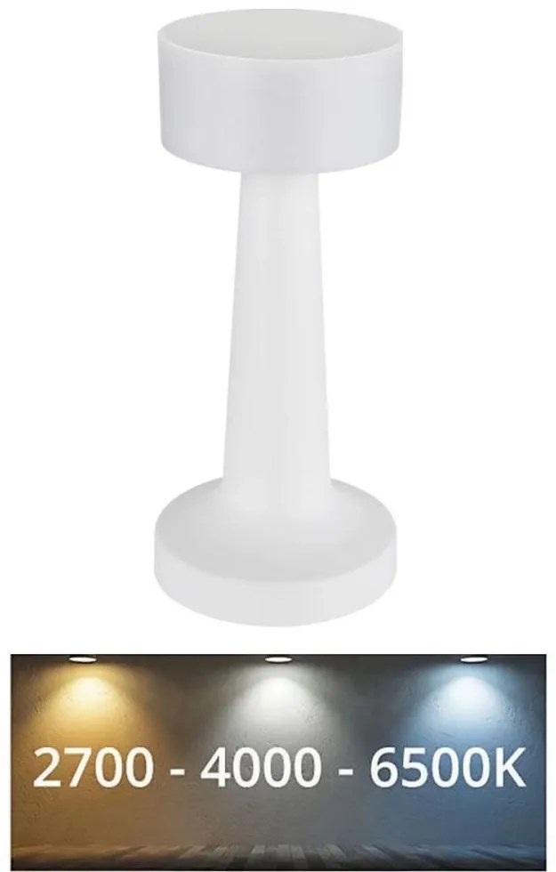 Globo 58447W - Lampada da tavolo LED dimmerabile ANGELIKA LED/1W/3,7V bianca