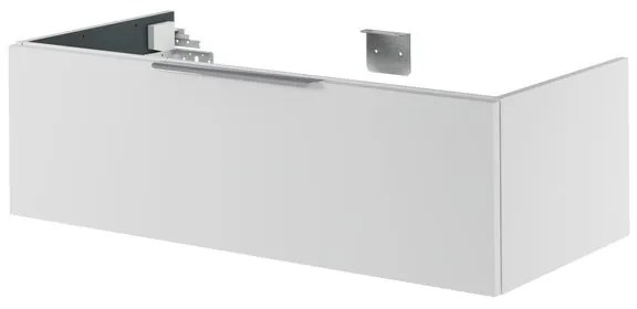 Mobile da bagno sotto lavabo SENSEA Neo bianco laccato L 105 x H 32 x P 48 cm 1 cassetto, lavabo non incluso