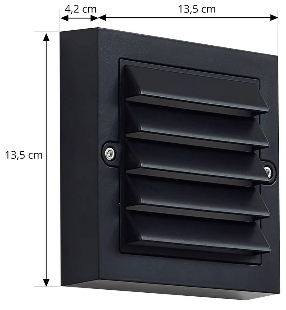 Lindby Applique da esterno Muro, nero, PC, set di 2