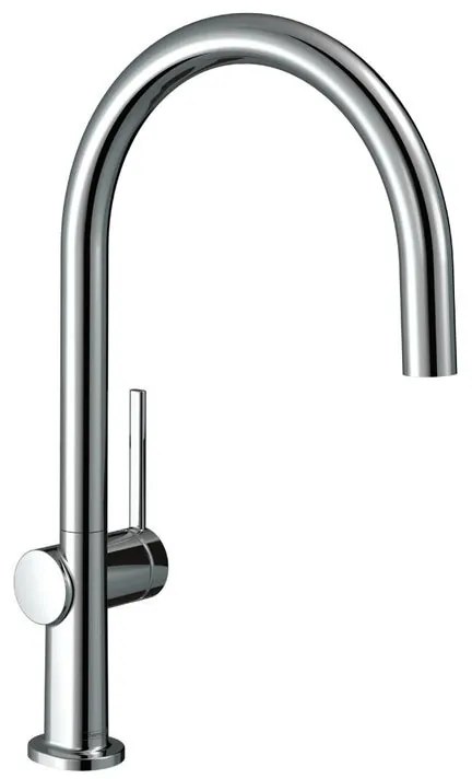 Rubinetto da cucina fisso a collo di cigno Talis M54 argento cromato lucido HANSGROHE