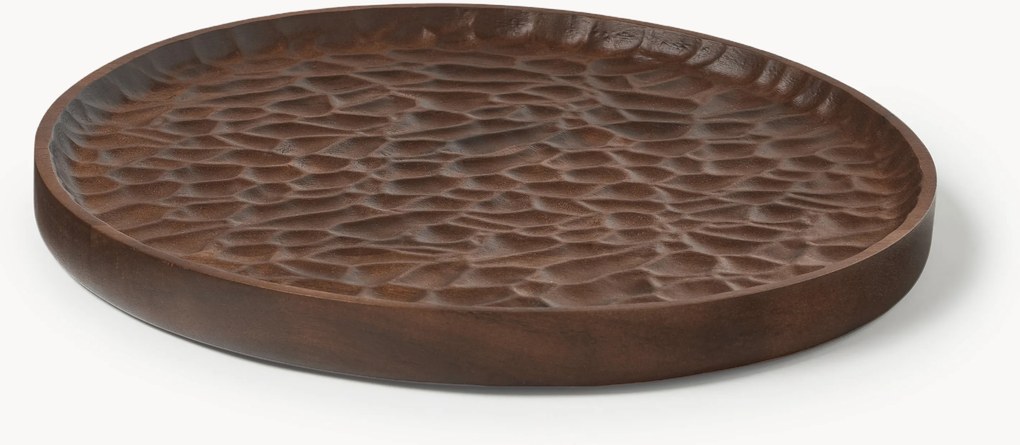 Vassoio decorativo in legno di acacia Camila, Ø 35 cm