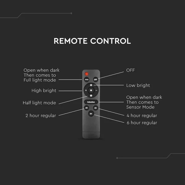 Lampada solare LED dimmerabile 6W 3,2V 6000K IP65 5000mAh + telecomando