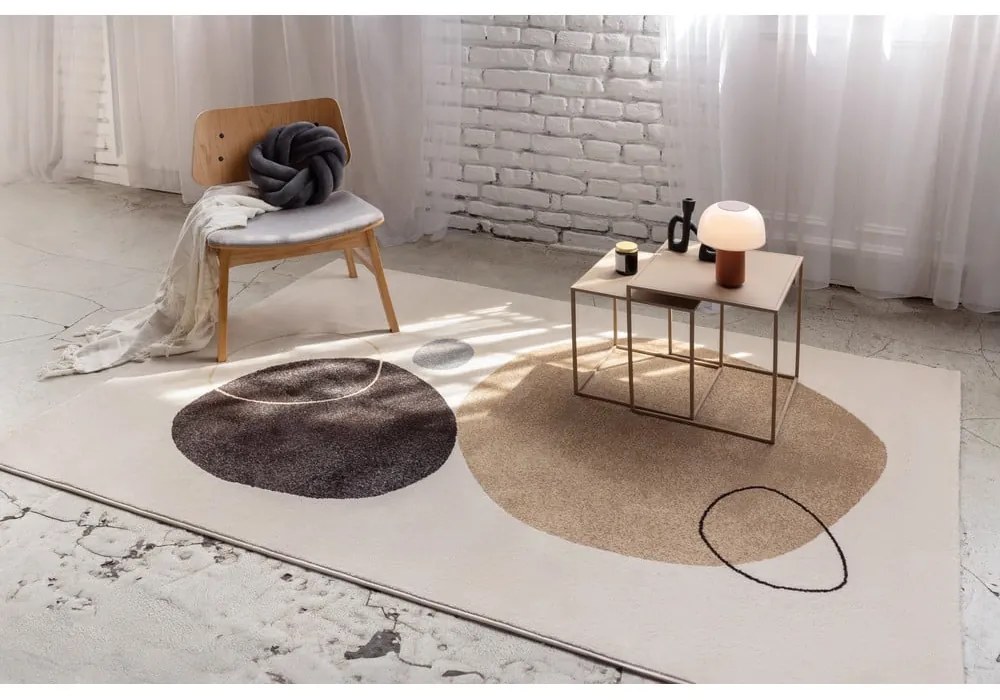 Tappeto beige/color crema 120x180 cm Peblinne – Universal