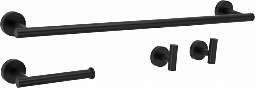 Set accessori da bagno Ari Black 4 pezzi