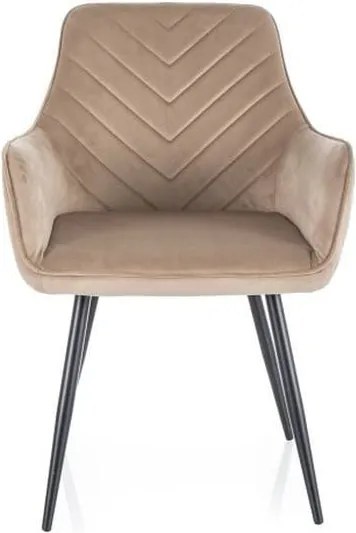 Sedia Fig in velluto beige Blu28