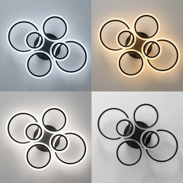 Brilagi - Lampadario a plafone LED dimmerabile ORBITS LED/85W/230V 3000-6500K nero + +TC