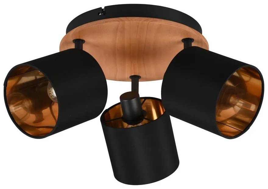 Faretto nero/di colore naturale ø 12 cm Tommy – Reality