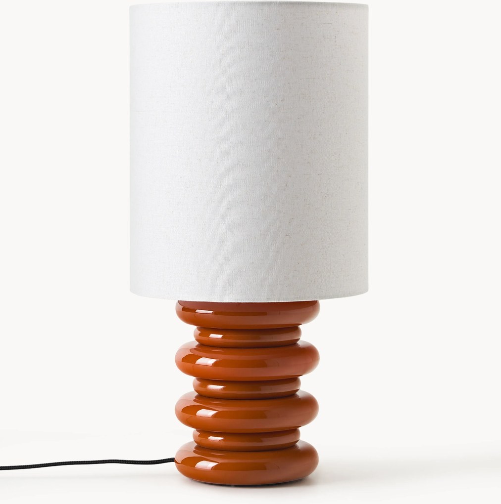 Lampada da tavolo con base in legno Nicolas