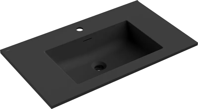 Mexen Otis lavabo incassato nel piano 81 x 46,5 cm, nero opaco - 25188071
