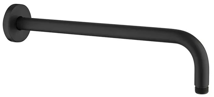 Set Soffione doccia Ø 20 cm e braccio di 35 cm in finitura nero anticalcare Hidra