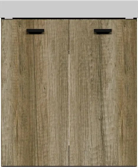 Mobile da bagno a terra L 70 x H 76 x P 50 cm rovere primitivo, 2 ante COLAVENE Alaqua