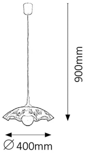 Rabalux 4795 - Lampadario VINO E27/60W/230V