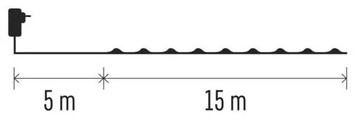 Catena luminosa LED per esterni 150xLED/20m IP44 bianco freddo