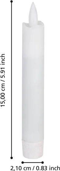 Eglo 422218 - SET 2x LED Candele ANTANABE LED/1xAAA 15 cm bianco