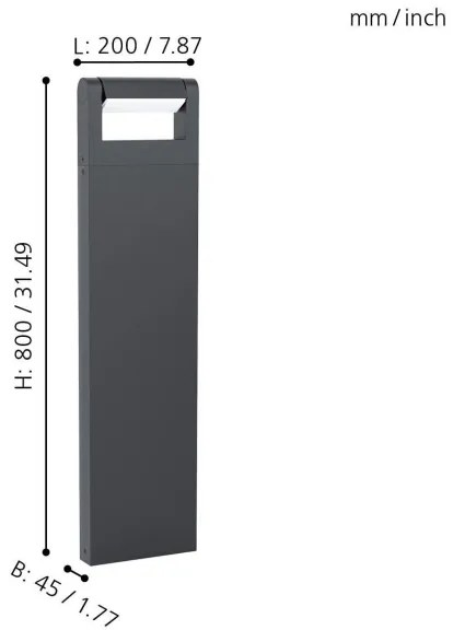 Eglo 98708 - Lampada LED da esterno BRIANZA LED/4,8W/230V IP44