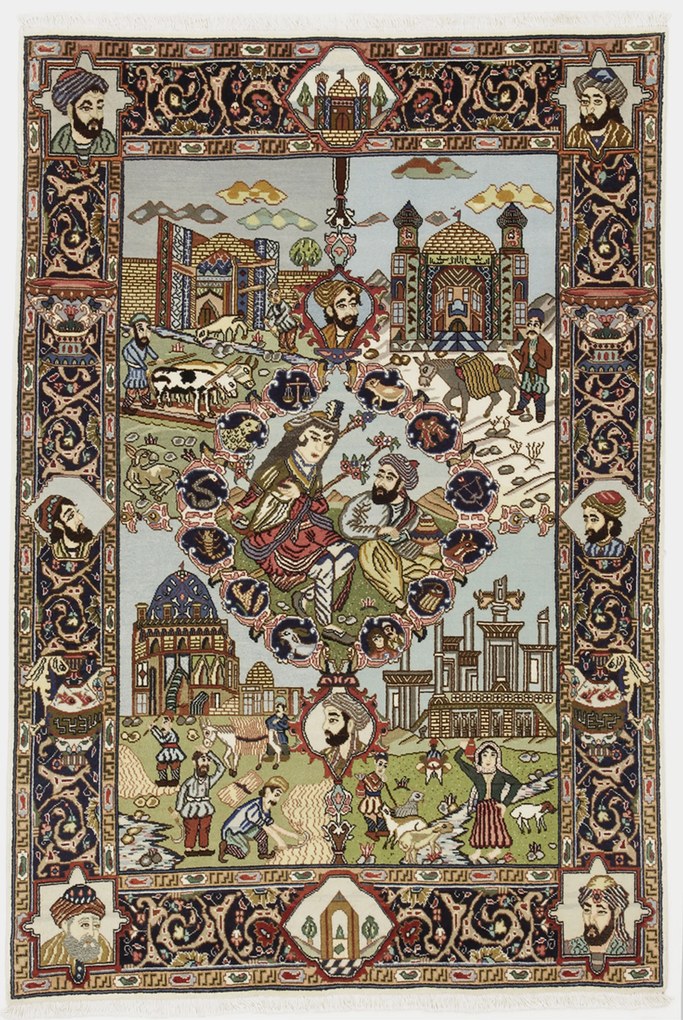 Tabriz Tappeto 100x150 (Iran) Annodato A Mano