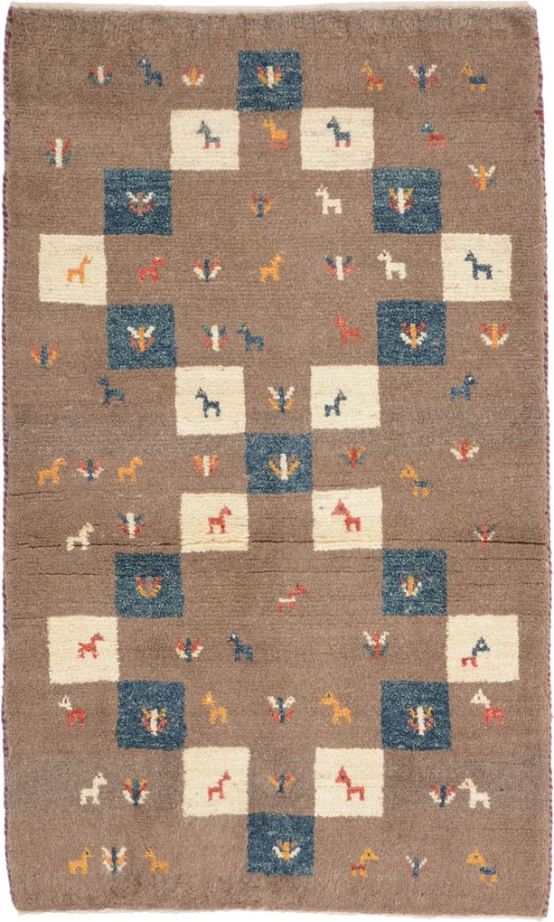 Gabbeh Tappeto 140x80 (Iran) Annodato A Mano