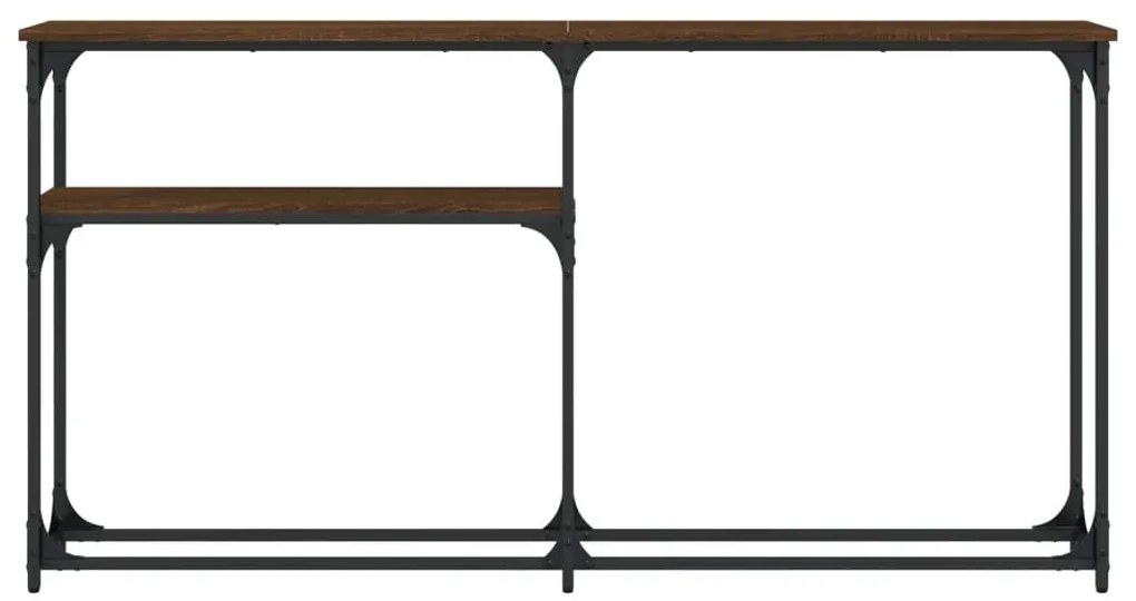 Tavolo consolle rovere marrone 145x22,5x75 cm legno multistrato
