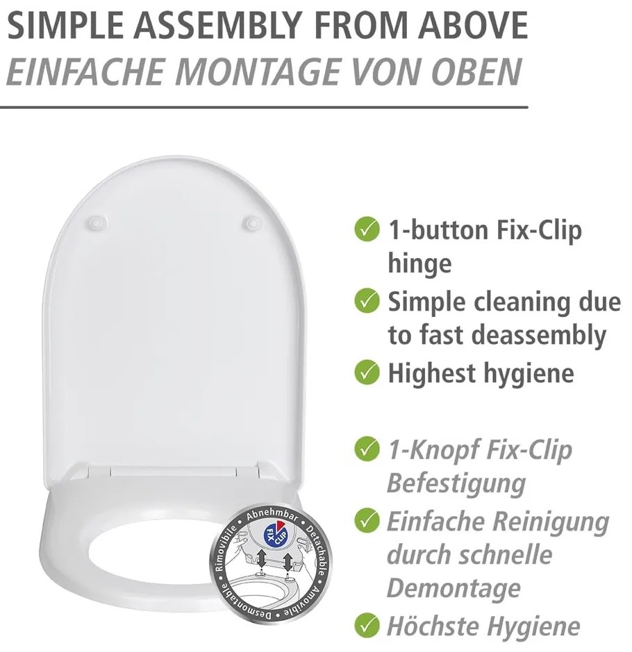 Sedile del wc con chiusura automatica Sindia - Wenko