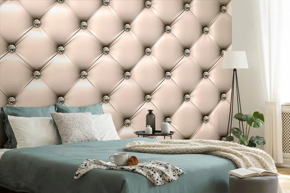Carta da parati – Eleganza pelle in crema