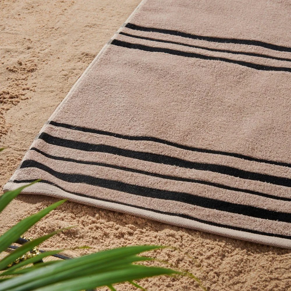 Telo mare beige 75x150 cm Banded Stripe - Catherine Lansfield