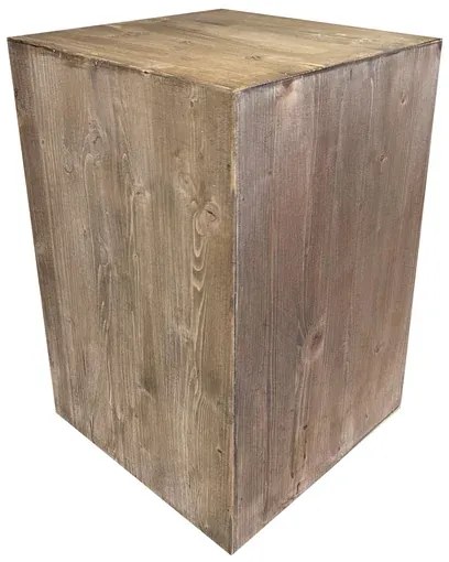 Tronco cubo in picea abies verniciato 300 x 300 x 450 mm