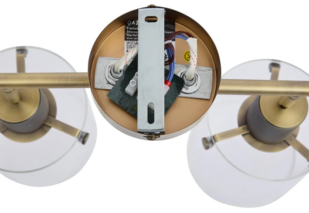 Faretto da soffitto di design bronzo con vetro trasparente 4 luci - Domo