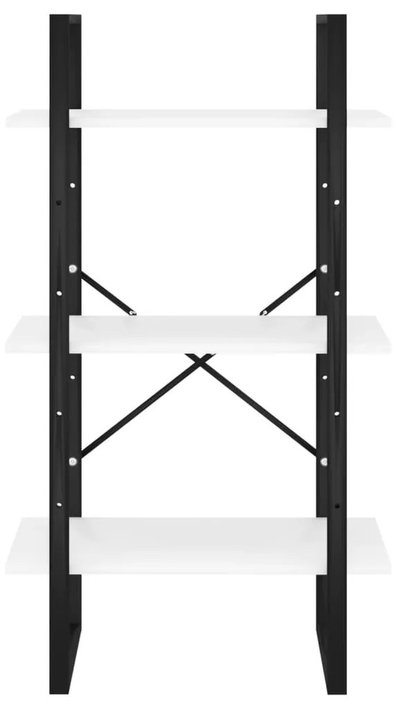 Scaffale portaoggetti bianco 60x30x105 cm legno multistrato