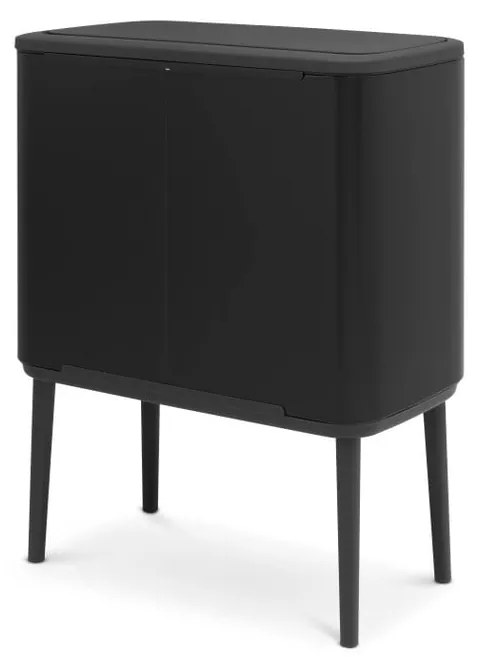 Cestino per la spazzatura in acciaio in nero opaco per raccolta differenziata/touch 33 l Bo Touch Bin – Brabantia