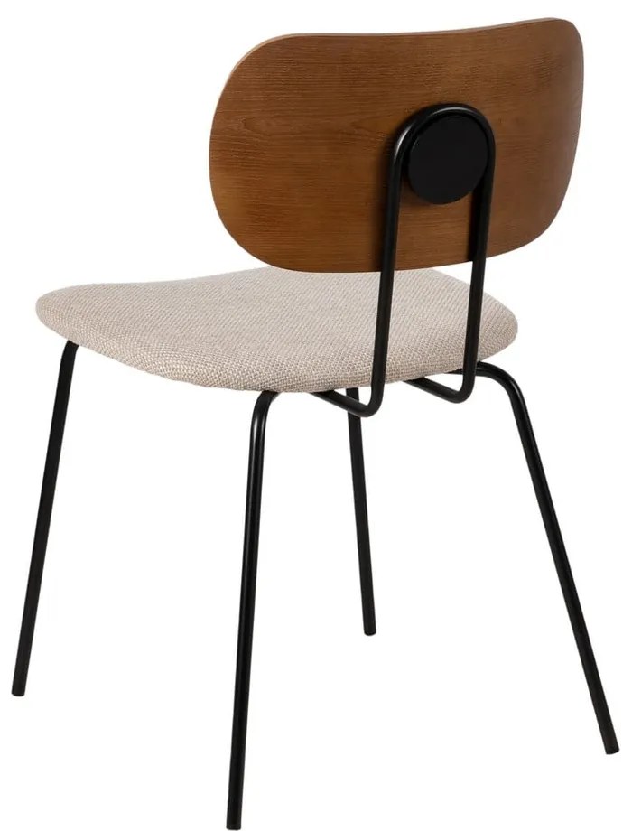 Set di 4 sedie da pranzo color crema con schienale in legno Cleo - Ixia